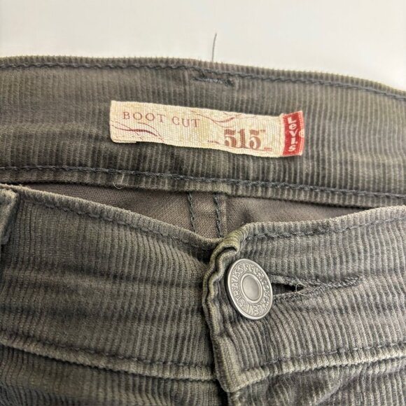 Levi's 515 Bootcut Women's size 10 Gray Corduroy Pants - Picture 2 of 3